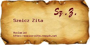 Szeicz Zita névjegykártya